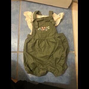 Romper & overall / shortfall set carters 6 month new